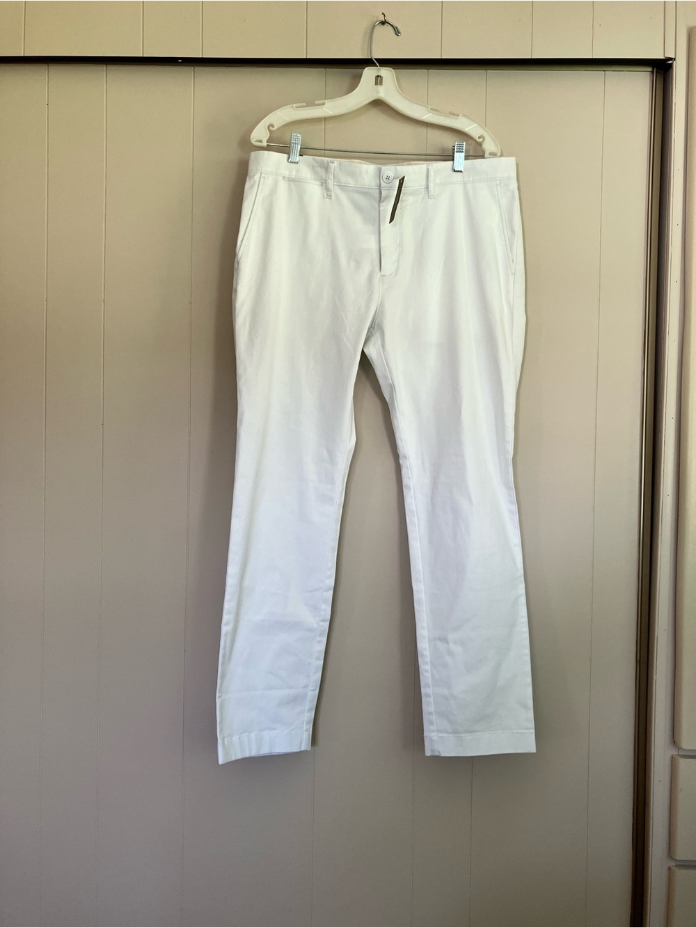 J. Crew White Stretch 484 Slim Fit Chino Pants Mislabeled Actual size 36x30